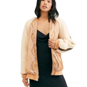 Free People Wicked Games Faux Fur Reversible Loose Fit Jacket Size: Medium